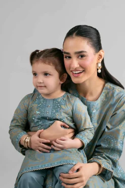 2 Piece - Printed Embroidered Suit - PMD26-05 M