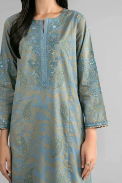 2 Piece - Printed Embroidered Suit - PMD26-05 M