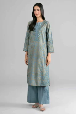 2 Piece - Printed Embroidered Suit - PMD26-05 M