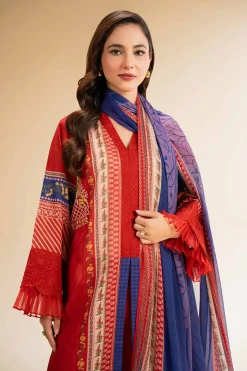 3 Piece - Printed Embroidered Suit - 42519396
