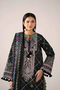 3 Piece - Printed Embroidered Suit - 42503729