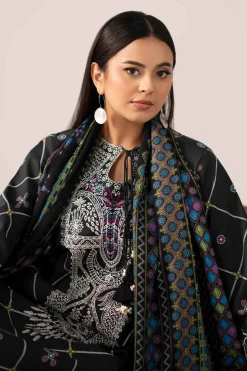 3 Piece - Printed Embroidered Suit - 42503729