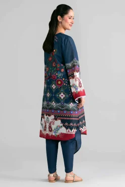 2 Piece - Printed Embroidered Suit - PE26-592