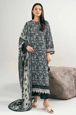 3 Piece - Printed Embroidered Suit - 42502032