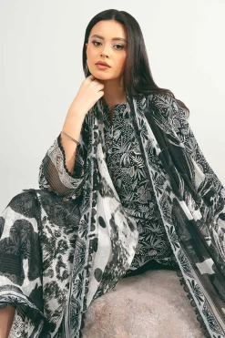 3 Piece - Printed Embroidered Suit - 42502032