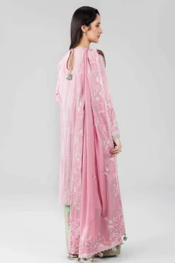 3 Piece - Printed Embroidered Suit - 42601810
