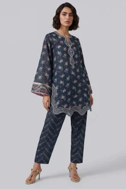 2 Piece - Printed Embroidered Suit - 42601670