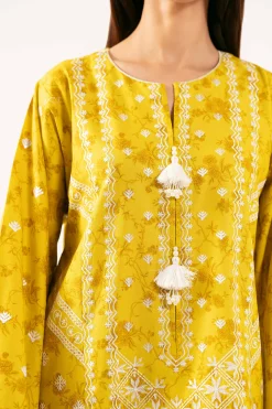 3 Piece - Printed Embroidered Suit - 42501871