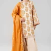 3 Piece - Printed Embroidered Suit - 42601822