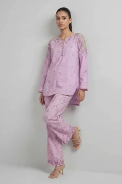 2 Piece - Printed Embroidered Suit - 42601666