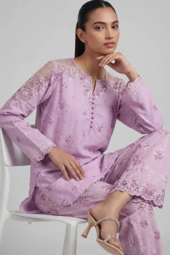 2 Piece - Printed Embroidered Suit - 42601666