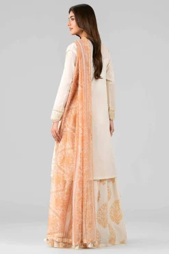 3 Piece - Printed Embroidered Suit - 42601789