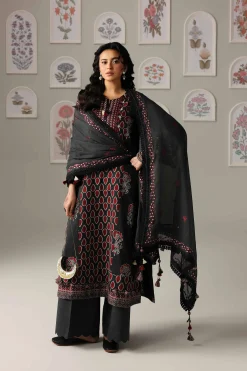 3 Piece - Printed Embroidered Suit - 42601816