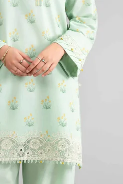 3 Piece - Printed Embroidered Suit - 42601861
