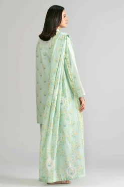 3 Piece - Printed Embroidered Suit - 42601861
