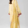 3 Piece - Printed Embroidered Suit - 42601823
