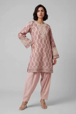 2 Piece - Printed Embroidered Suit - 42601661