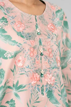 3 Piece - Printed Embroidered Suit - 42601779
