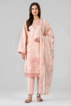 3 Piece - Printed Embroidered Suit - 42601781