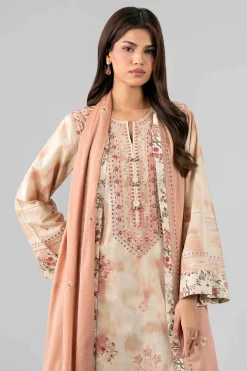 3 Piece - Printed Embroidered Suit - 42601811