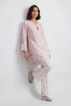 2 Piece - Printed Embroidered Suit - 42601673