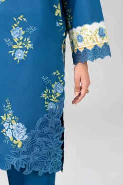 3 Piece - Printed Embroidered Suit - 42601786
