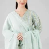 3 Piece - Printed Embroidered Suit - 42601805