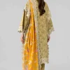 3 Piece - Printed Embroidered Suit - 42601785