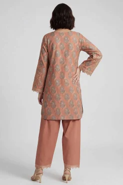 2 Piece - Printed Embroidered Suit - 42601662