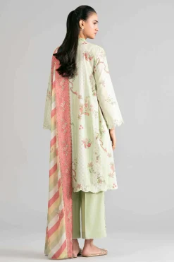 3 Piece - Printed Embroidered Suit - 42601856