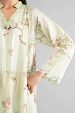 3 Piece - Printed Embroidered Suit - 42601856