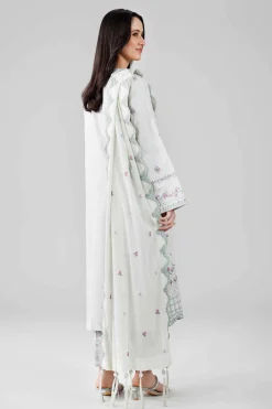 3 Piece - Printed Embroidered Suit - 42601812