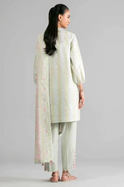 3 Piece - Printed Embroidered Suit - 42601860