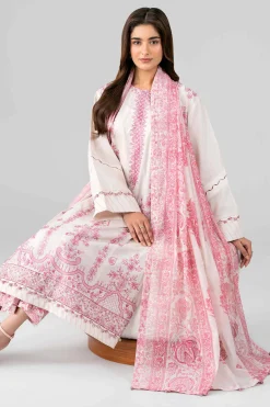 3 Piece - Printed Embroidered Suit - 42601792