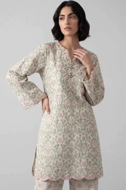 2 Piece - Printed Embroidered Suit - 42601672