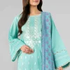 3 Piece - Printed Embroidered Suit - 42601790