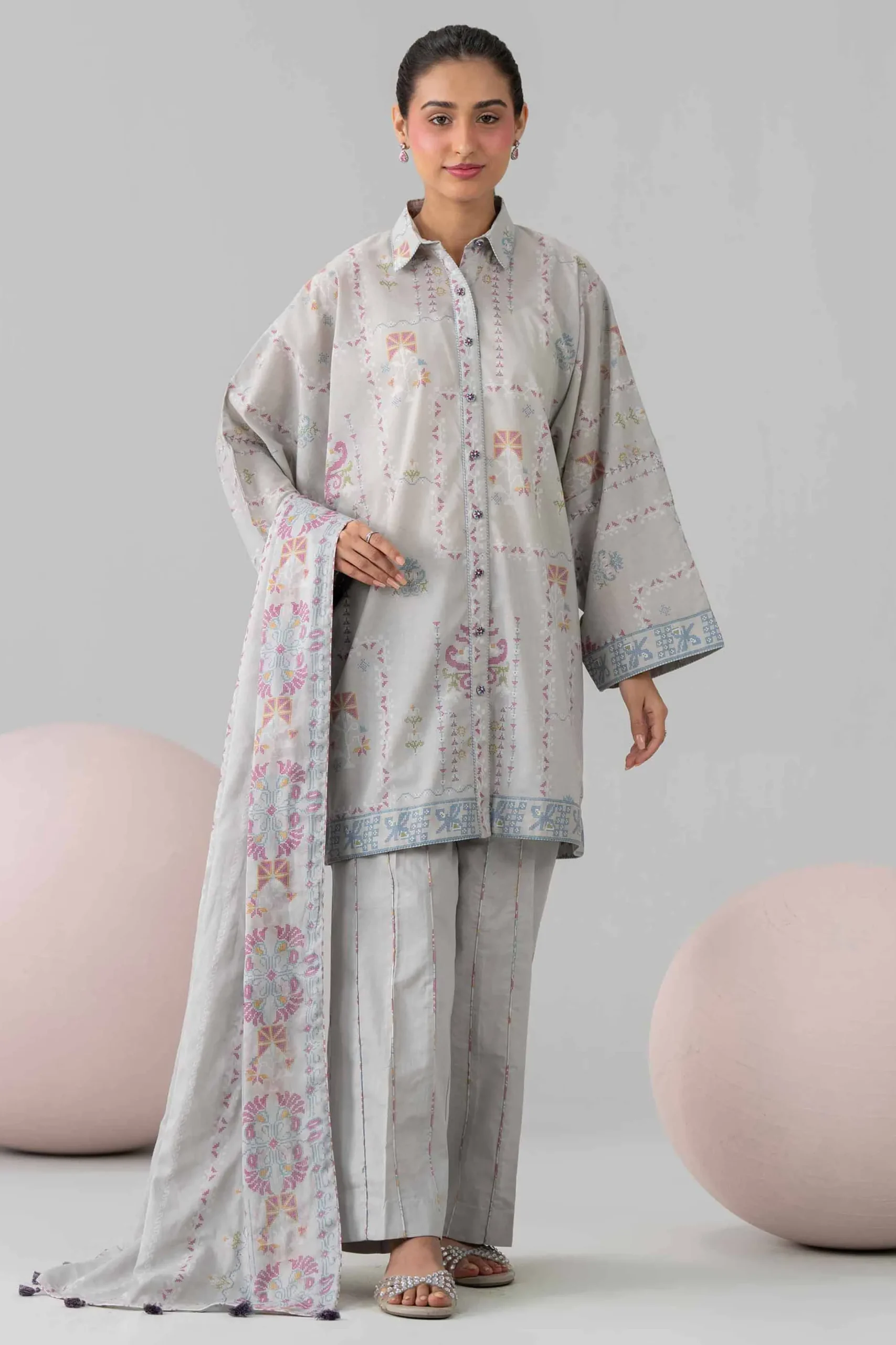 3 Piece - Printed Loose Fabric - 42602545