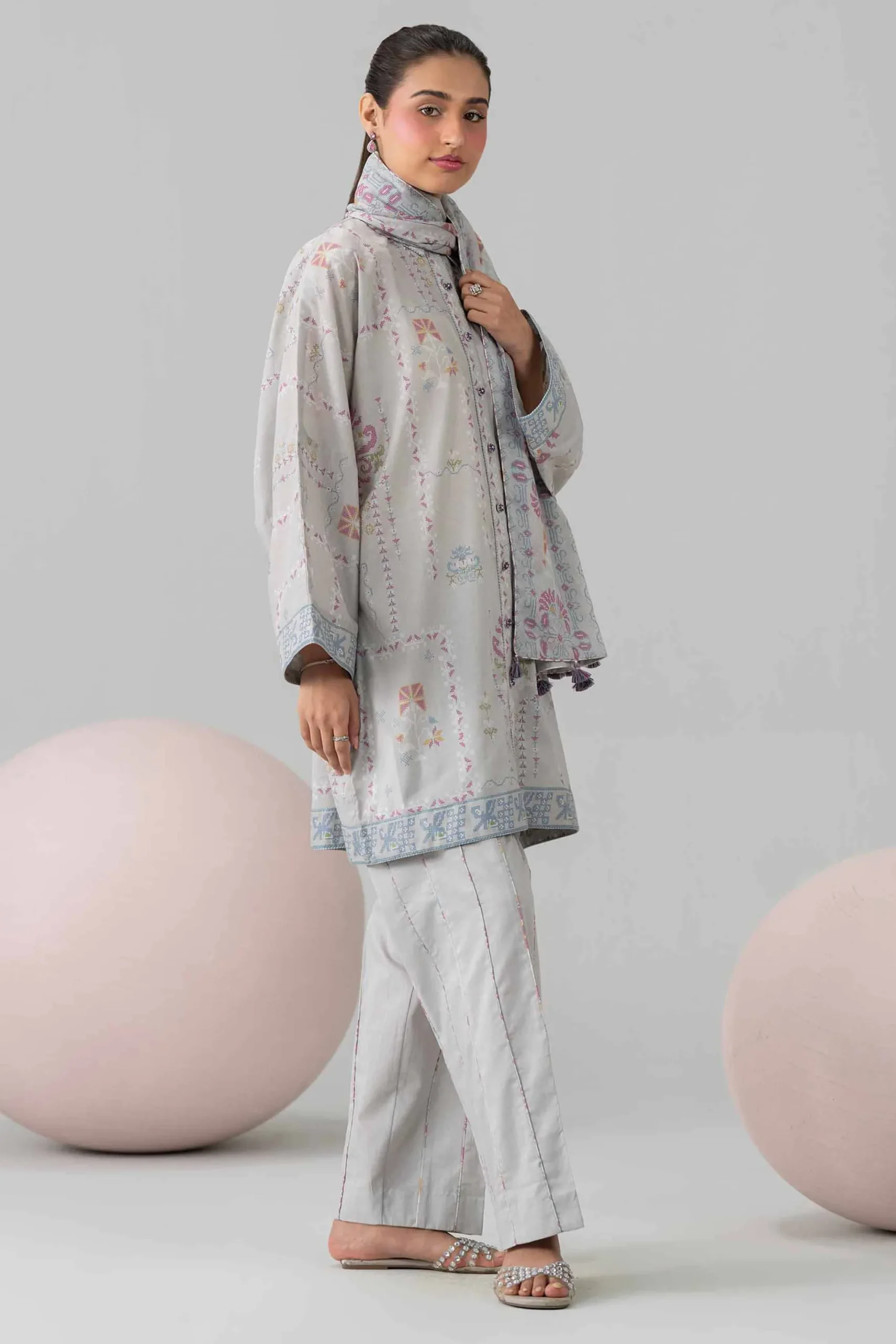 3 Piece - Printed Loose Fabric - 42602545