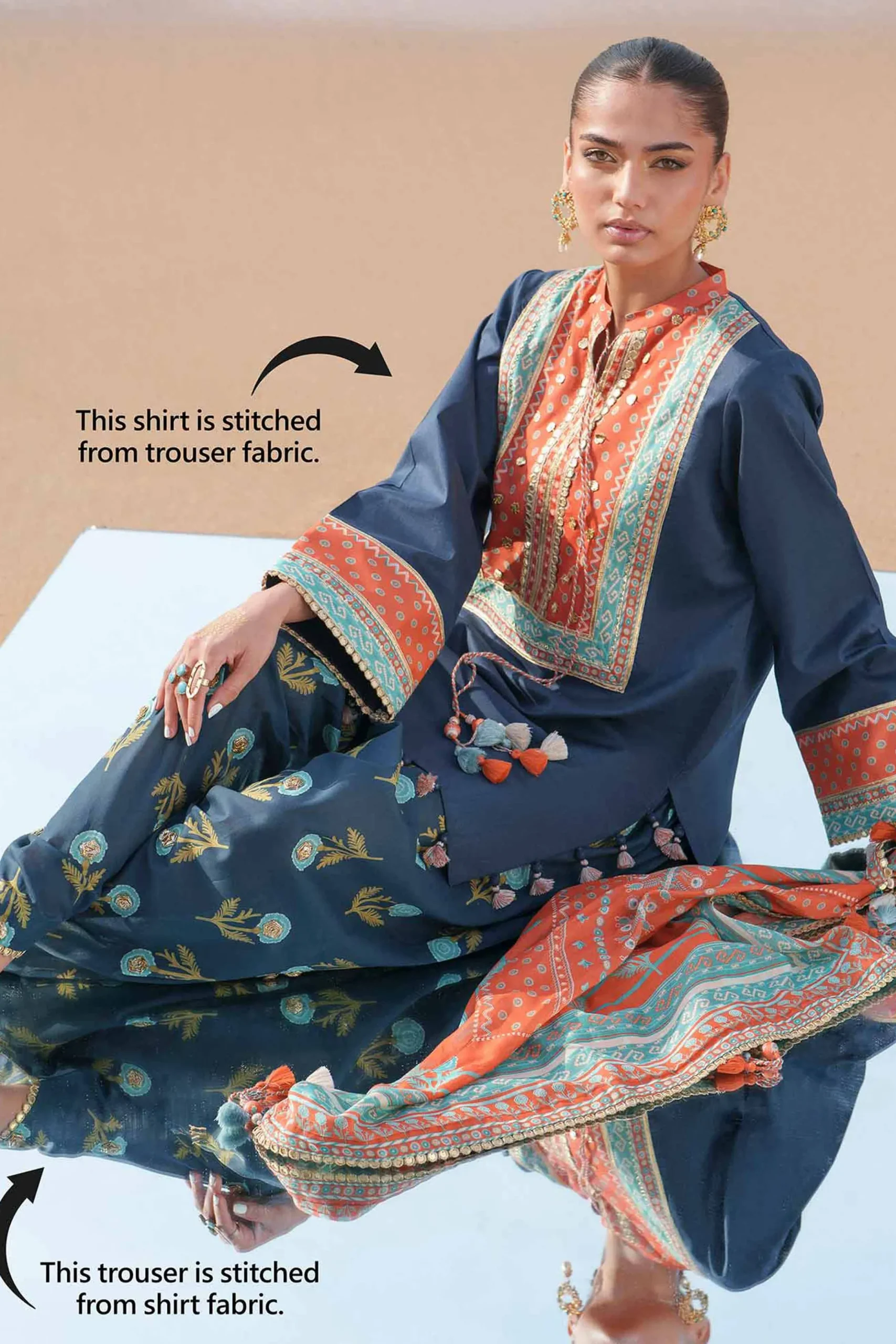 3 Piece - Printed Loose Fabric - 42602381