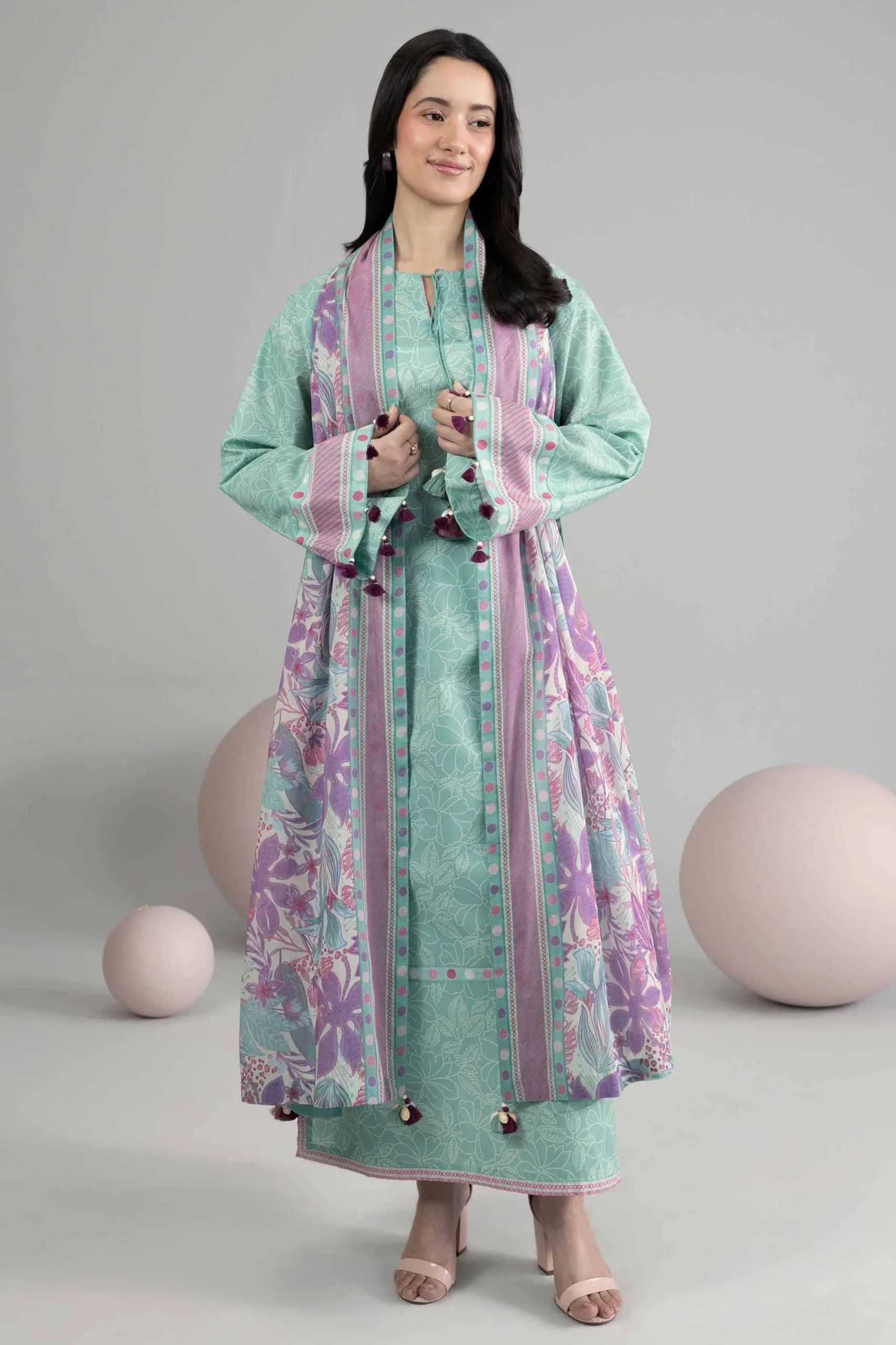 3 Piece - Printed Loose Fabric - 42602539