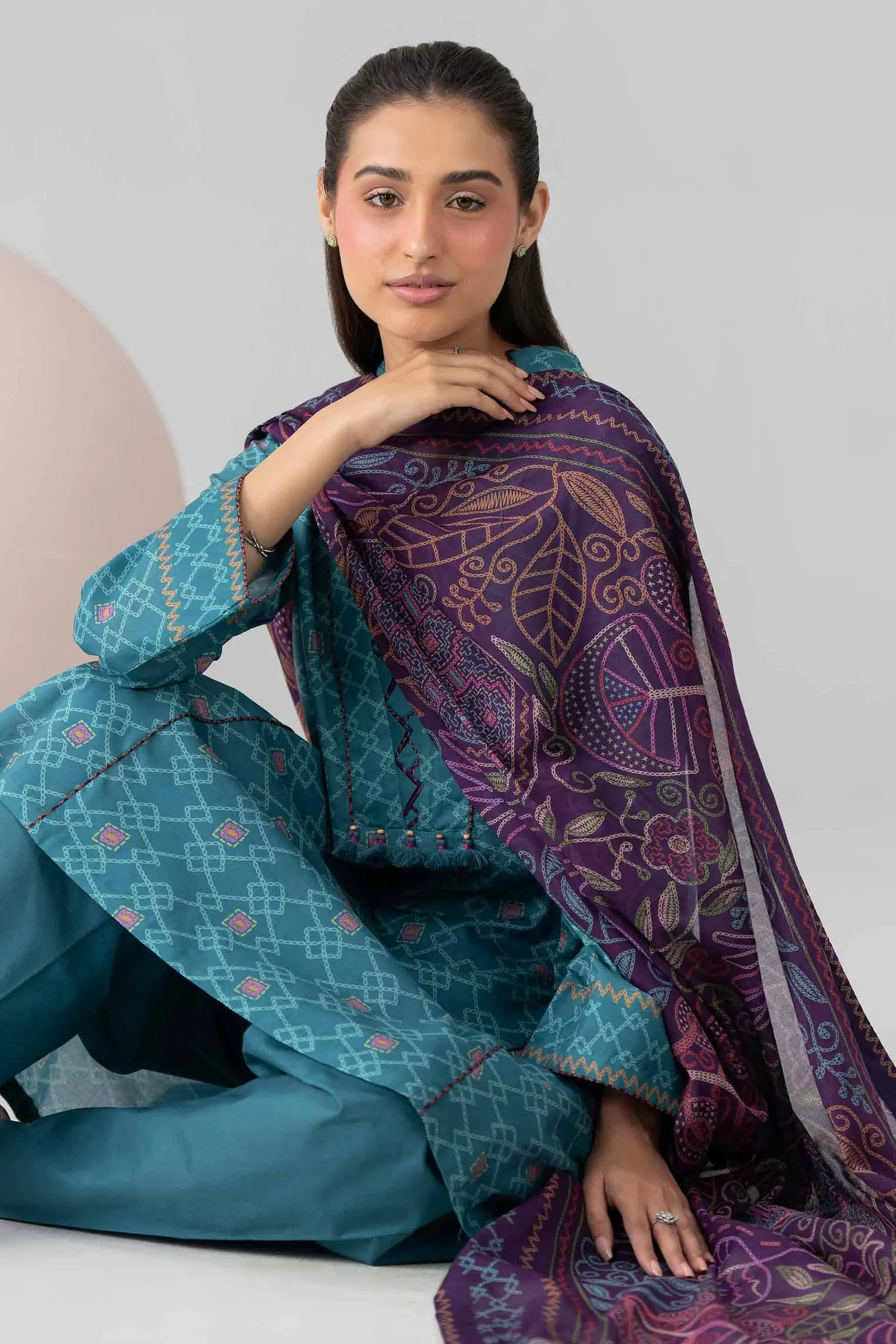 3 Piece - Printed Loose Fabric - 42602559