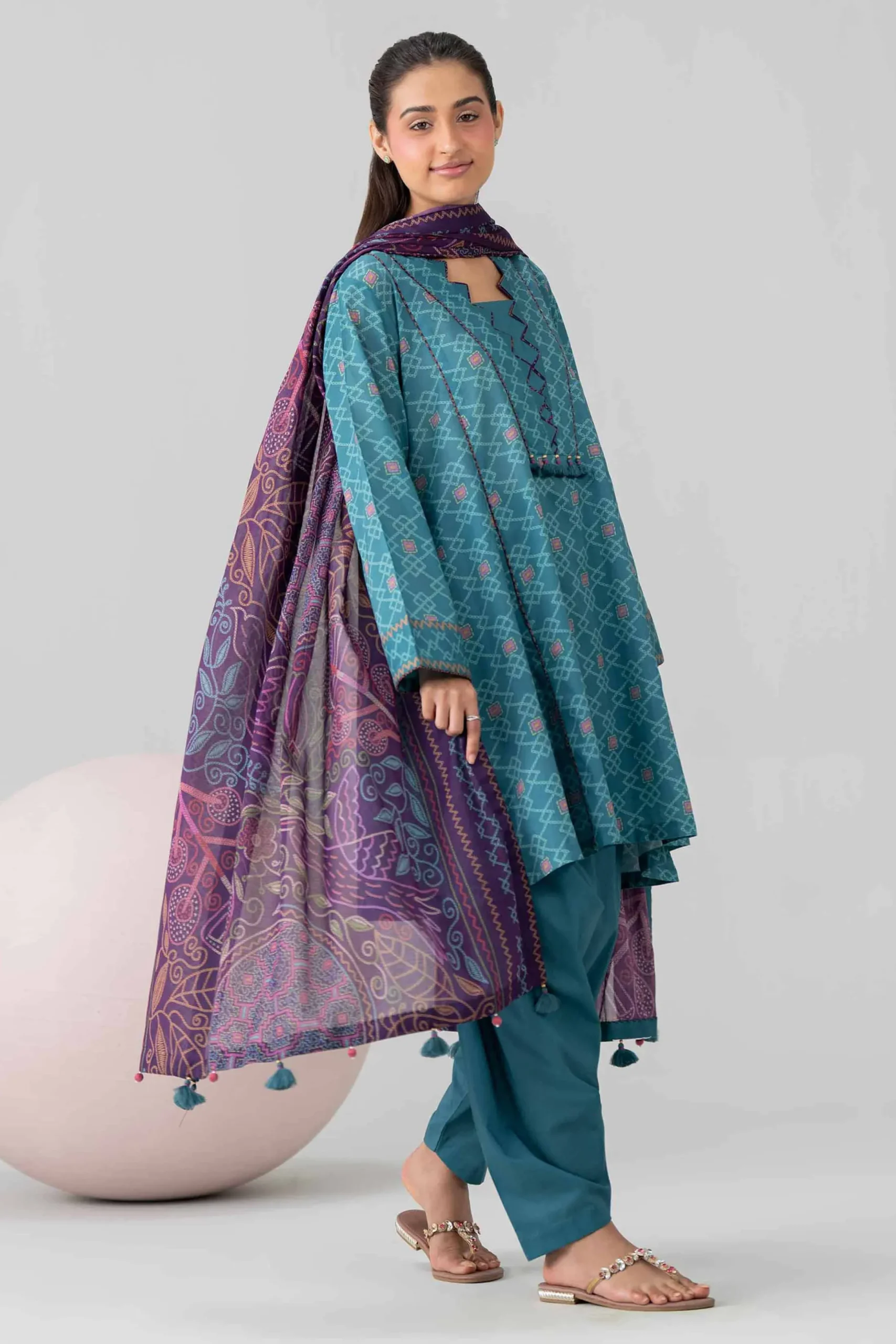3 Piece - Printed Loose Fabric - 42602559