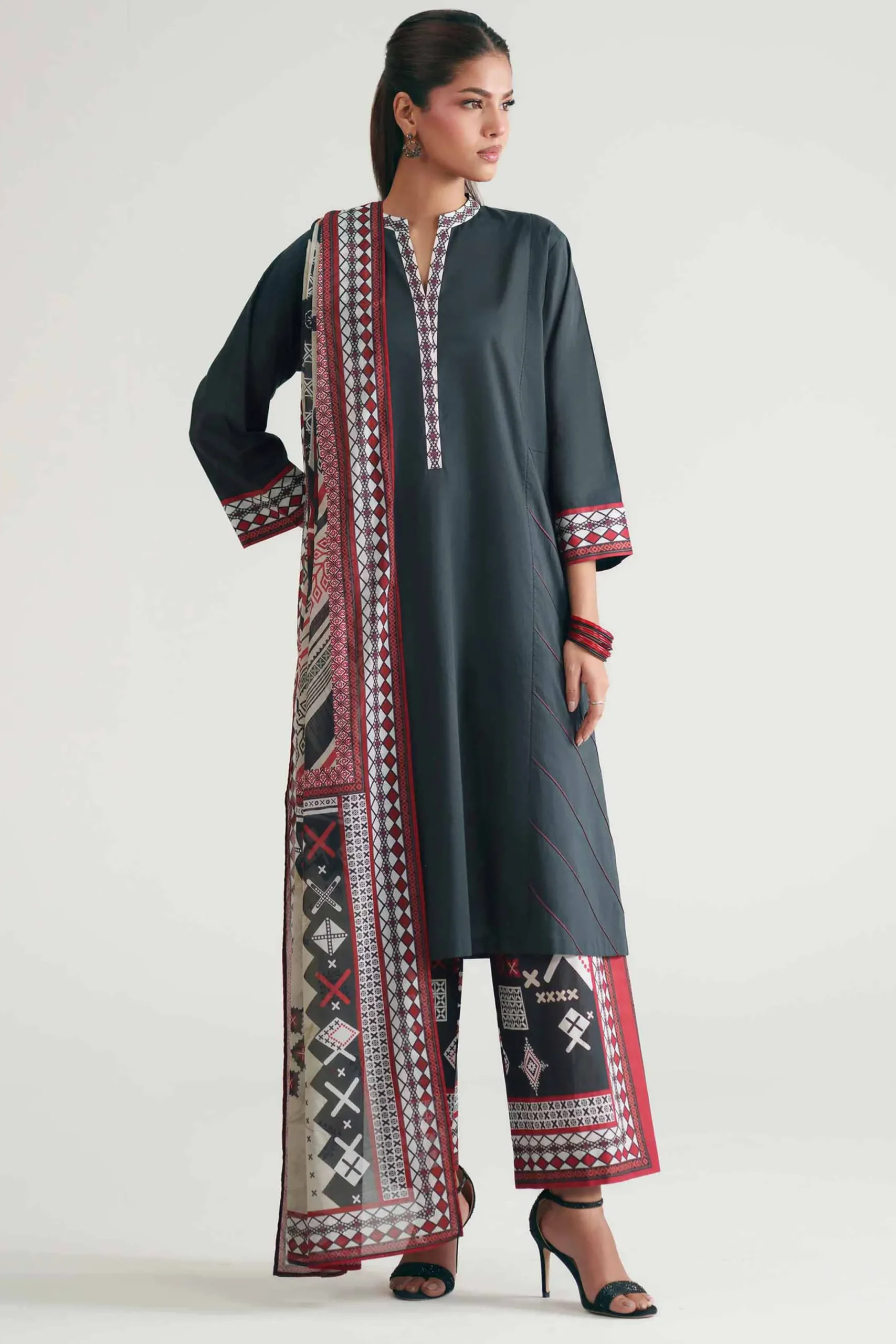 3 Piece - Printed Suit - KFE26-208