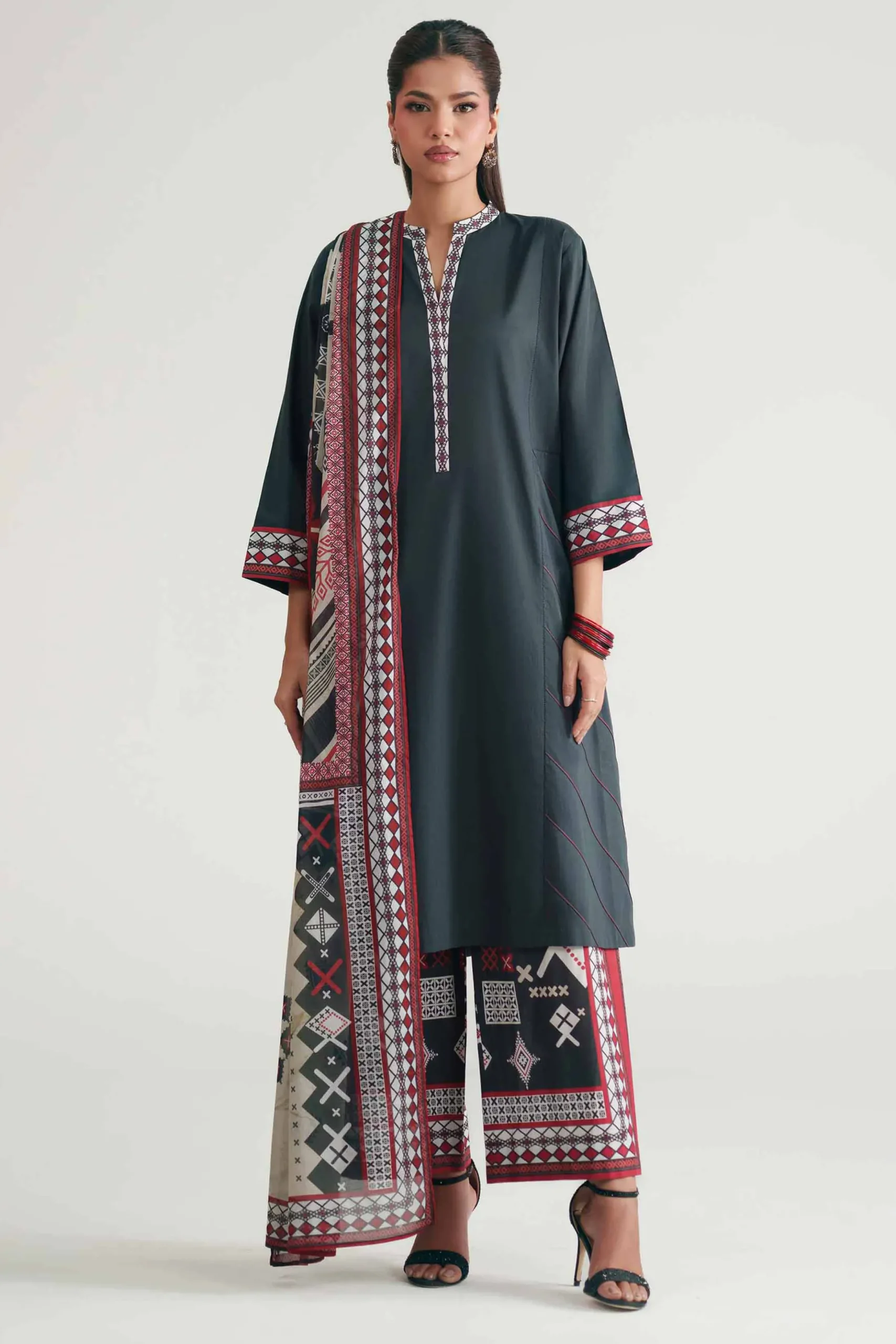 3 Piece - Printed Suit - KFE26-208