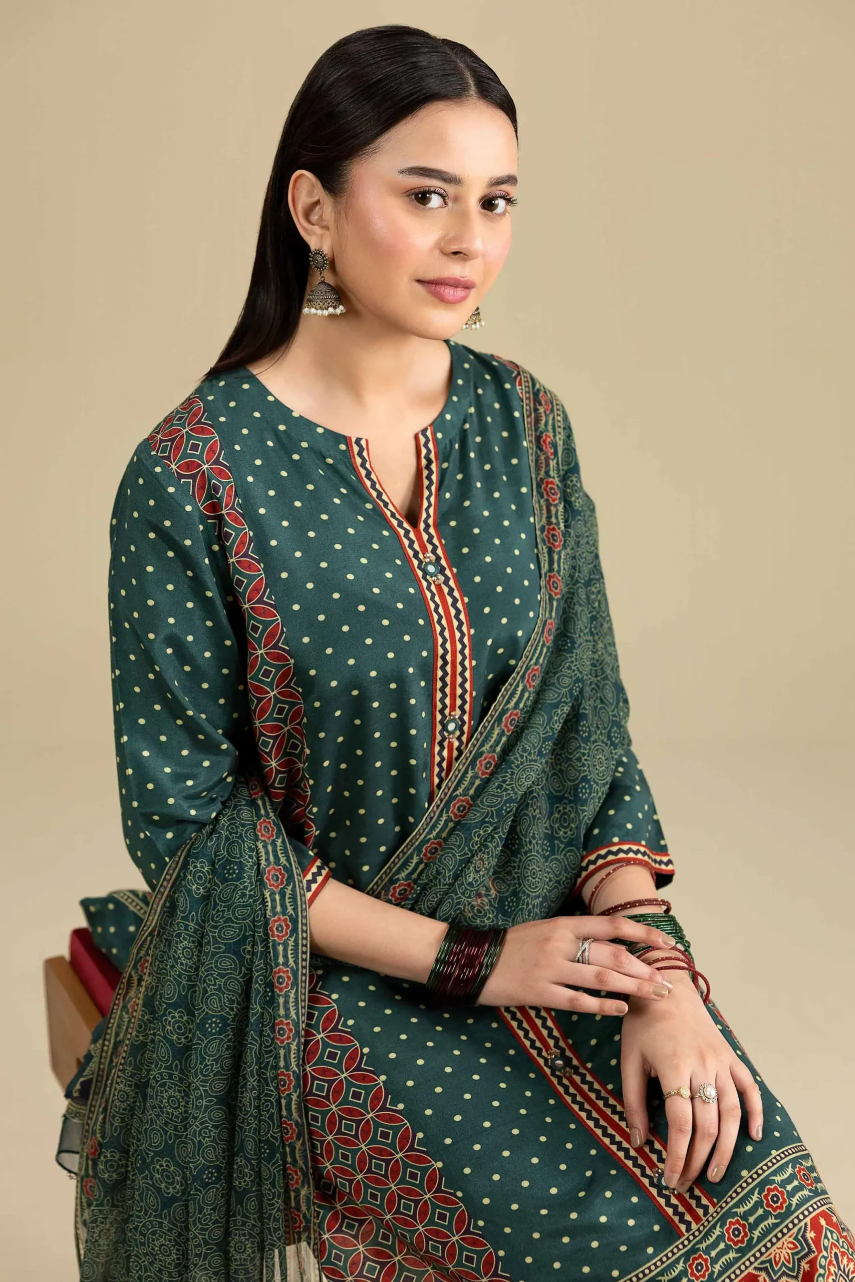 3 Piece - Printed Suit - KFE26-111