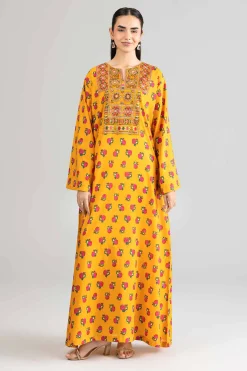 Printed Embroidered Dress - FE26-50