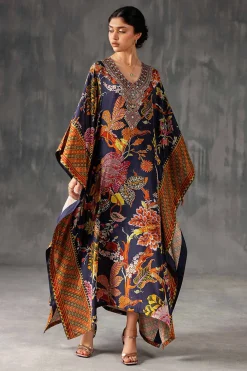Printed Embroidered Kaftan - KFE26-134