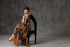 Printed Embroidered Kaftan - KFE26-134