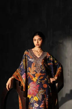 Printed Embroidered Kaftan - KFE26-134
