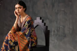 Printed Embroidered Kaftan - KFE26-134